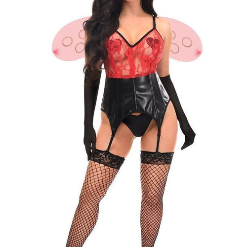Lavish 4 PC Sexy Ladybug Lingerie Costume