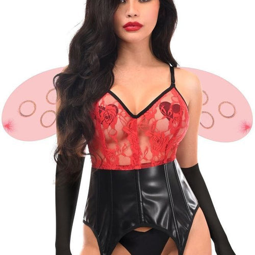 Lavish 4 PC Sexy Ladybug Lingerie Costume