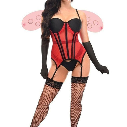 Lavish 4 PC Sexy Ladybug Lingerie Costume