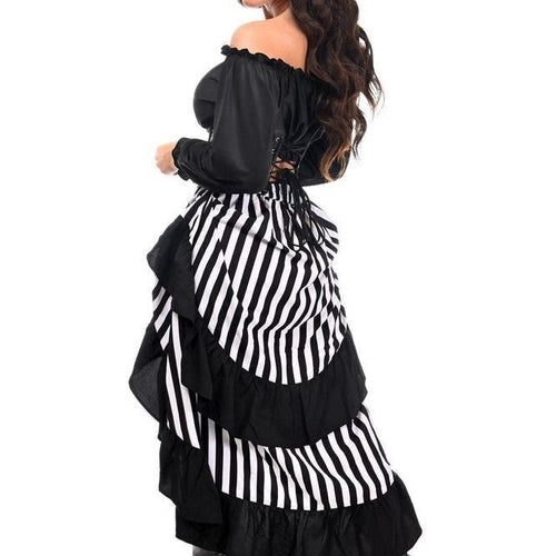 Lavish 4 PC Sexy Swashbuckler Pirate Corset Costume