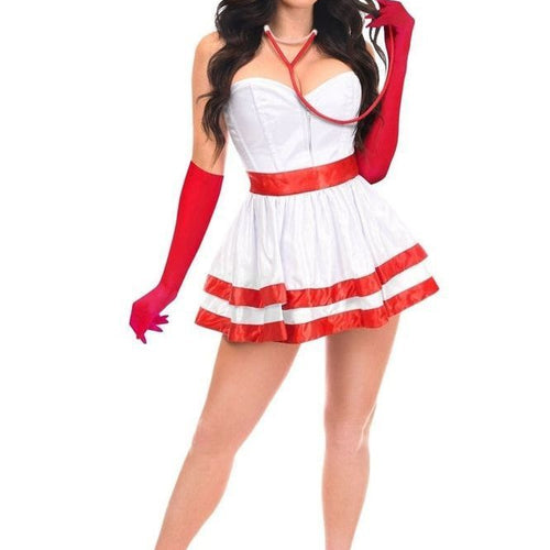 Lavish 5 PC Heart Stopper Nurse Corset Costume