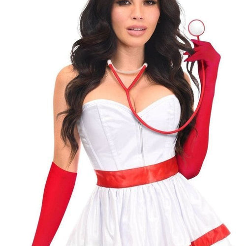 Lavish 5 PC Heart Stopper Nurse Corset Costume