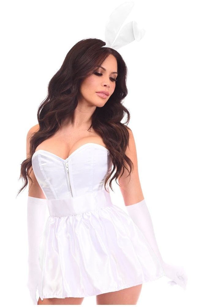 Lavish 5 PC White Bunny Corset Costume - Daisy Corsets