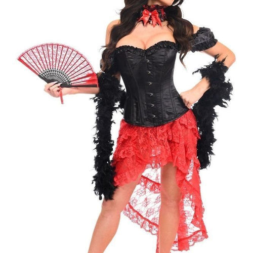 Lavish 6 PC Saloon Girl Corset Costume