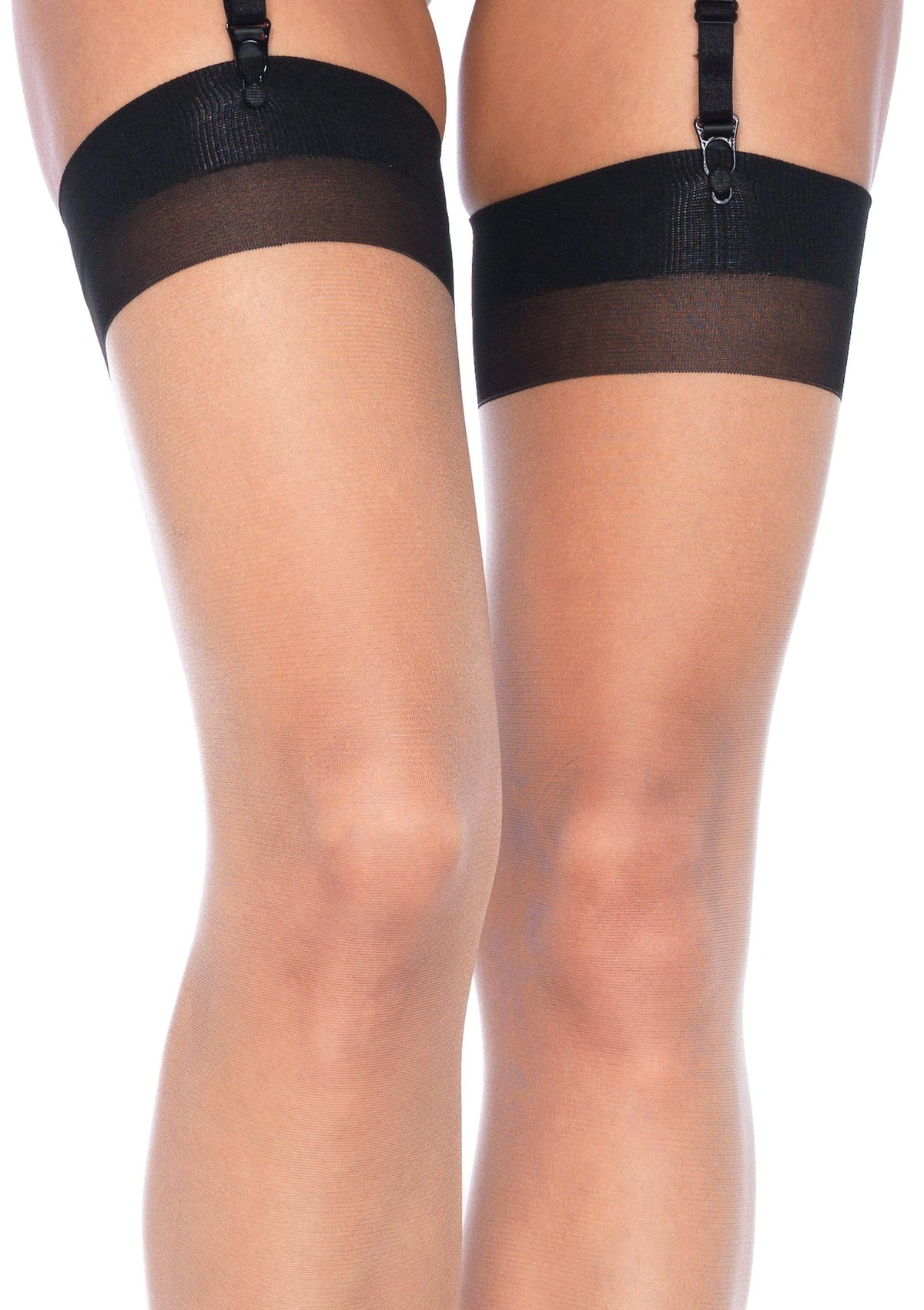 Grace Cuban Contrast Heel Stockings - 1024      01022