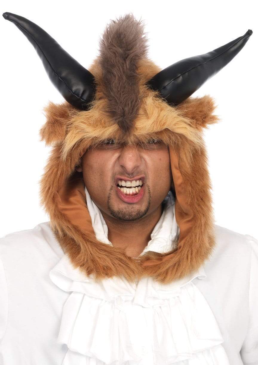 Men's Brutal Beast Hood Mask With Horns - A1522     07722