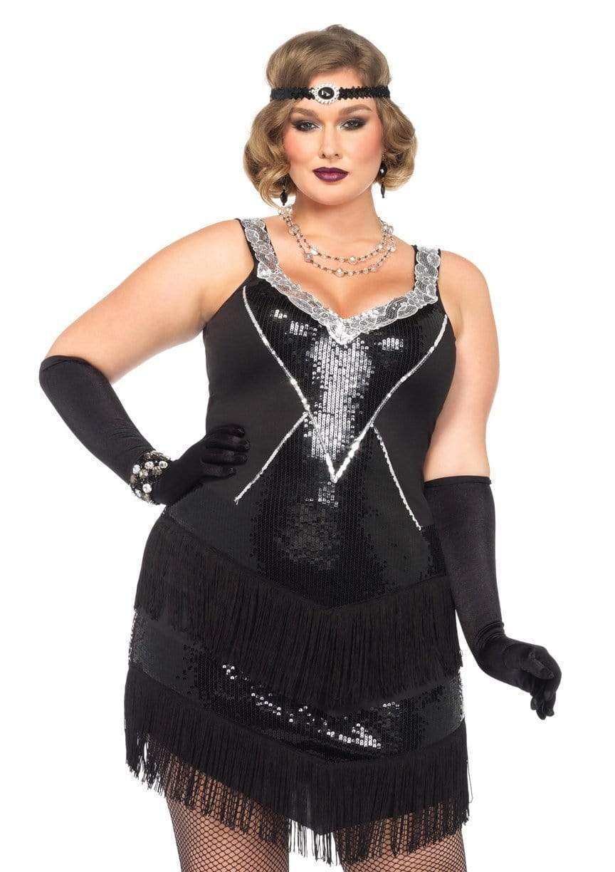 Plus Glamour Flapper Costume - 85474X    06508