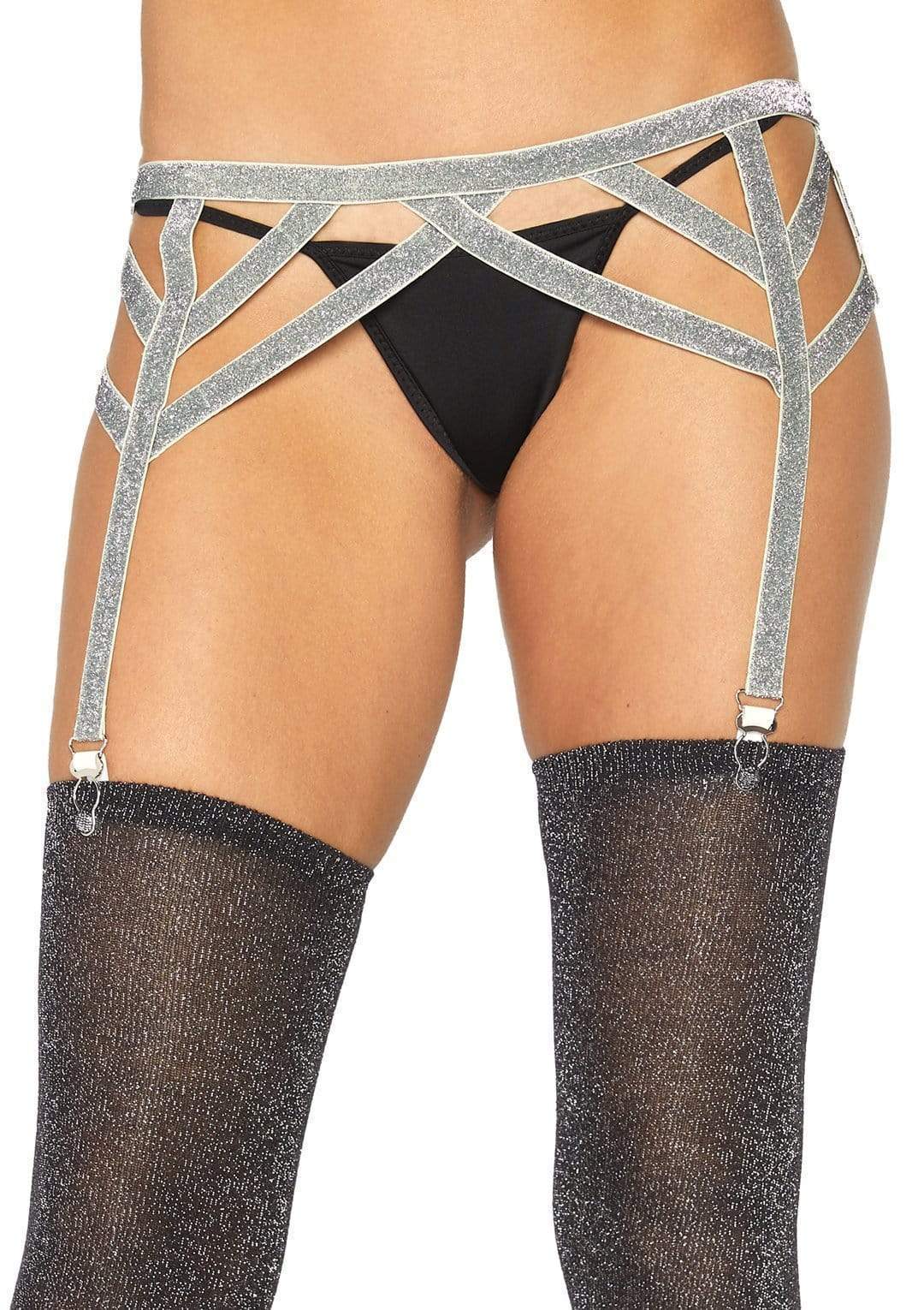 Maddox Lurex Garter Belt - 8887      02622