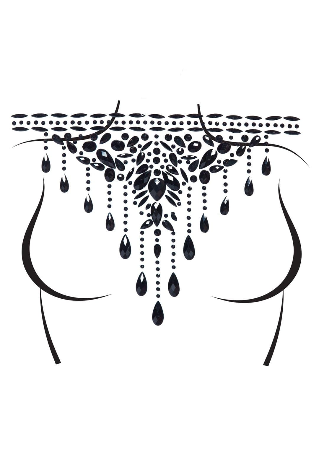 Masquerade Choker Rhinestone Stick-On Jewels - BODY016   00122