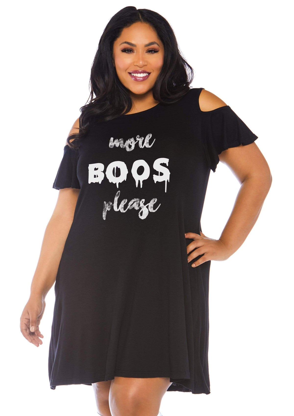 Plus Size More Boos Jersey Dress with Pockets - 86768X    00108