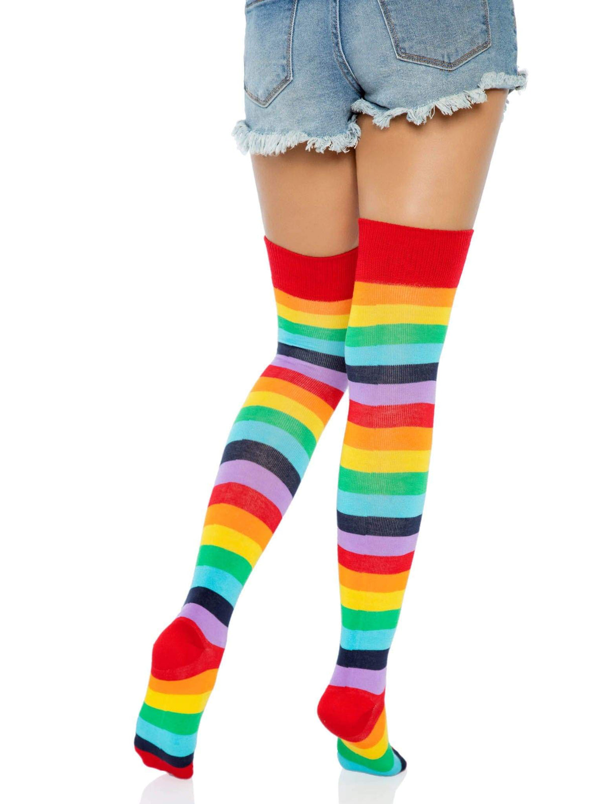 Cherry Rainbow Thigh High Socks - 6606      10122