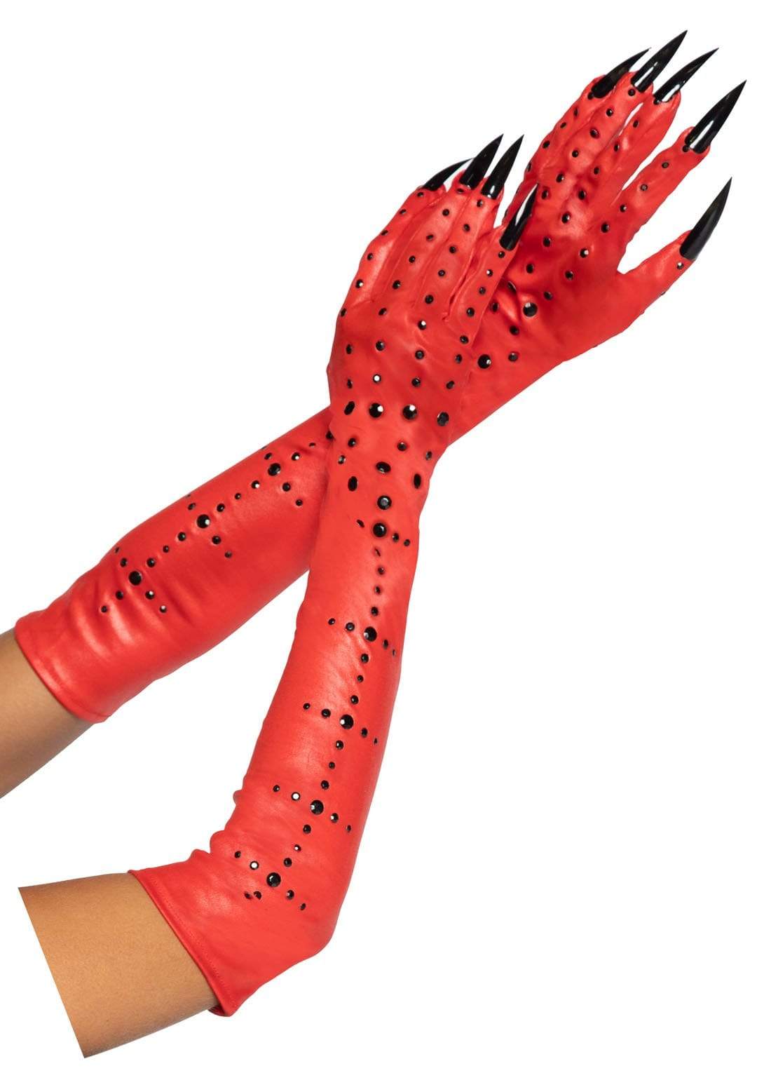 Rhinestone Devil Claw Gloves - 2766      00322
