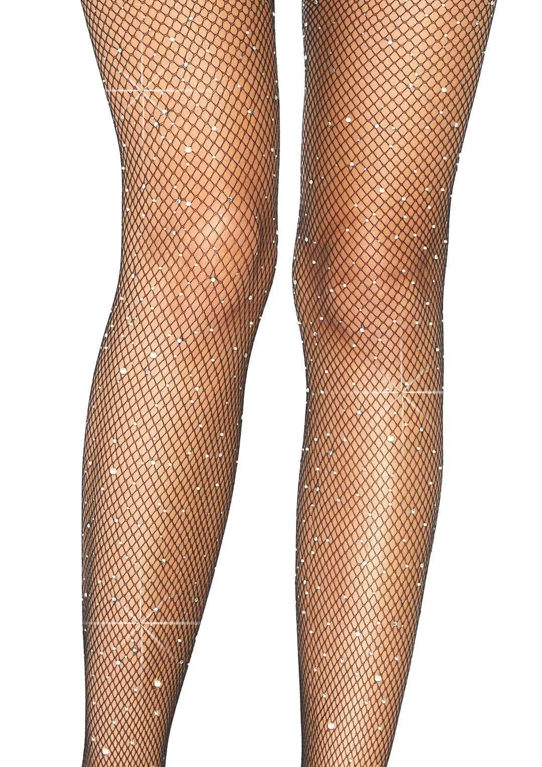 Casey Rhinestone Fishnet Suspender Tights - 9108      00122