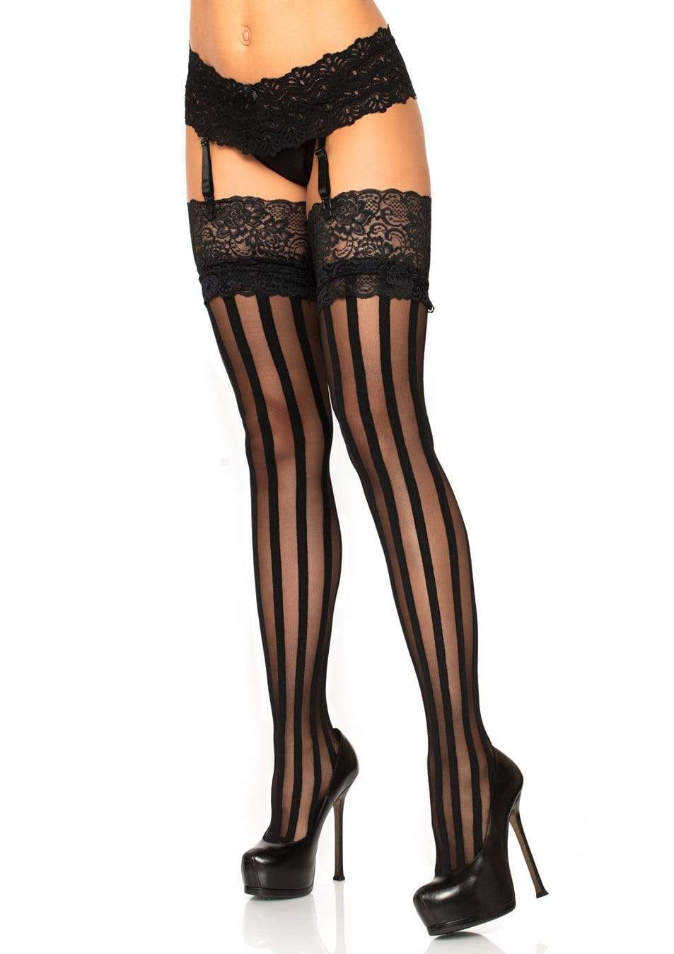 Blaire Stripe Thigh High Stockings - 9218      00122