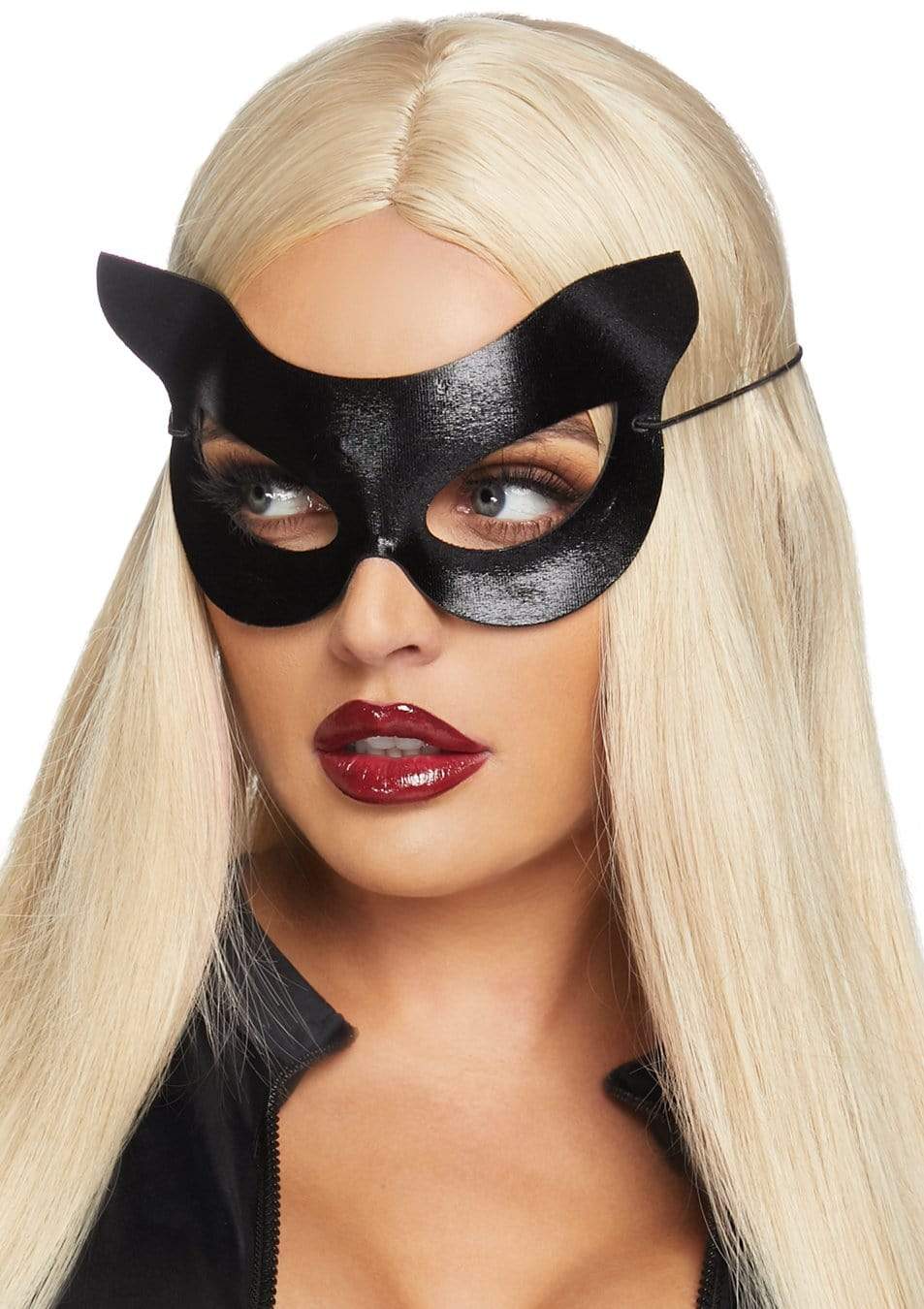 Vinyl Wet Look Cat Costume Mask - A2755     00122