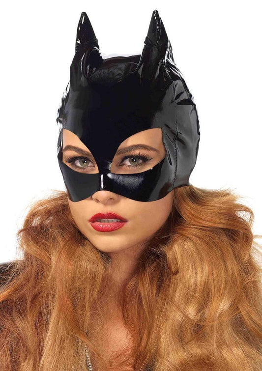Wet Look Vinyl Catwoman Costume Mask - V1013     00122