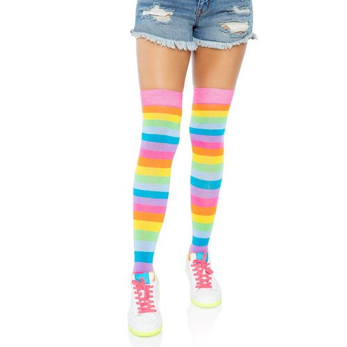 Leigh Rainbow Thigh High Stockings - 6600      10122