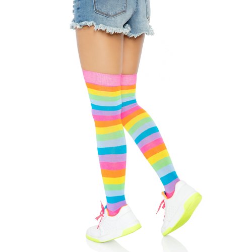 Leigh Rainbow Thigh High Stockings - 6600      10122