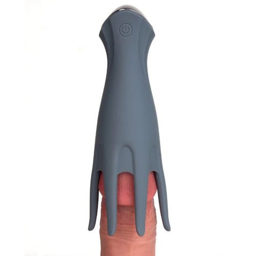 LEO GREY SILICONE TICKLING VIBRATOR - MTBO2518GREY