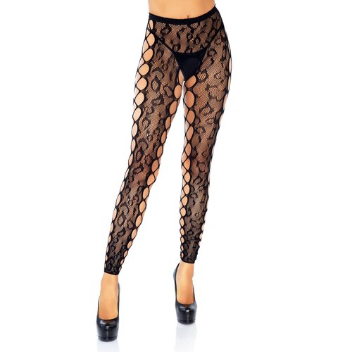 Lexi Leopard Footless Tights - 7812      00122