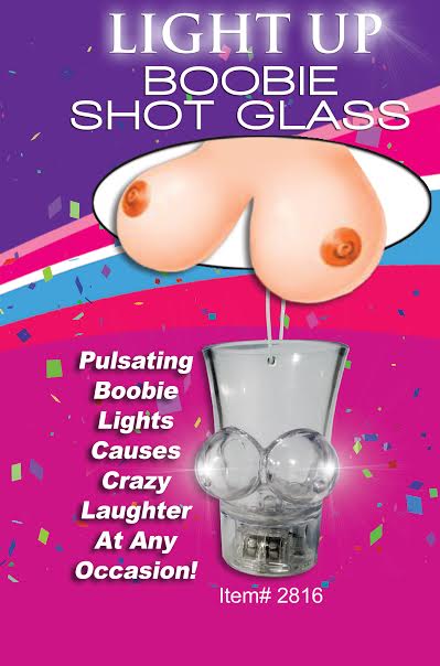 LIGHT UP BOOBIE SHOT GLASS W/STRING