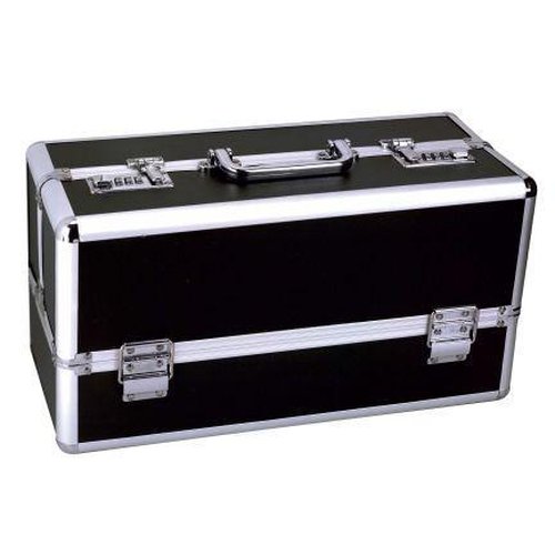 LOCKABLE VIBRATOR CASE BLACK LARGE - BMS09811