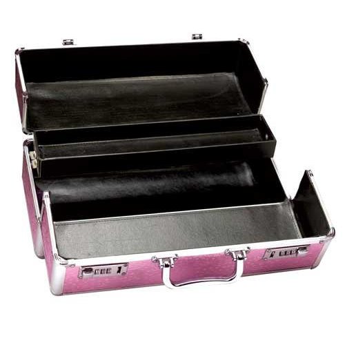 LOCKABLE VIBRATOR CASE PINK LARGE - BMS09816