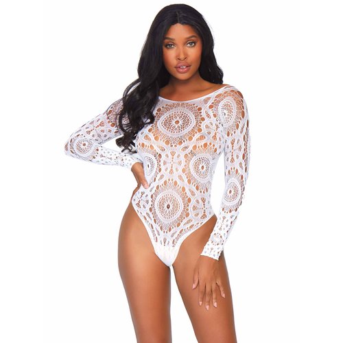 Love Story Crochet Lace Bodysuit - 89161     00205