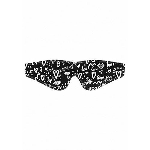 LOVE STREET ART FASHION PRINTED EYE MASK - SHTOU331BLK