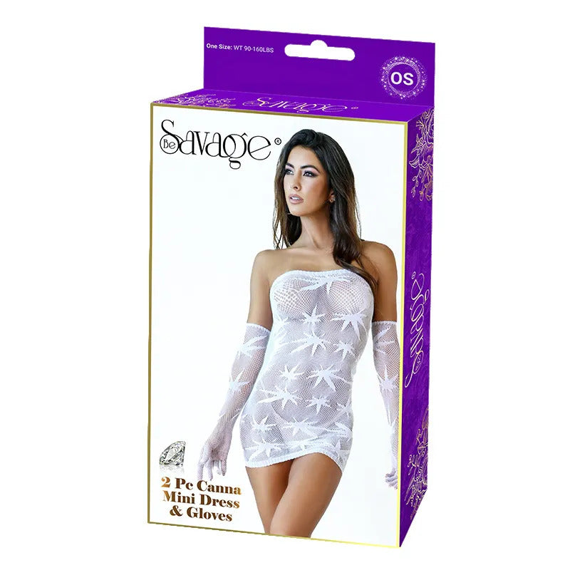 SHEER KEYHOLE MINI DRESS WHITE - SAVSD106W