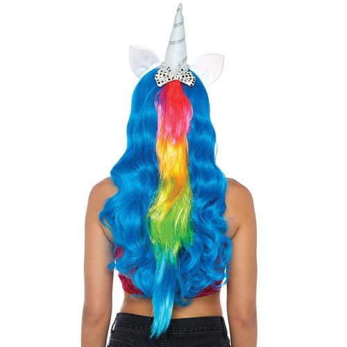 Magical Unicorn Headband with Rainbow Wig Mane - A2781     10122