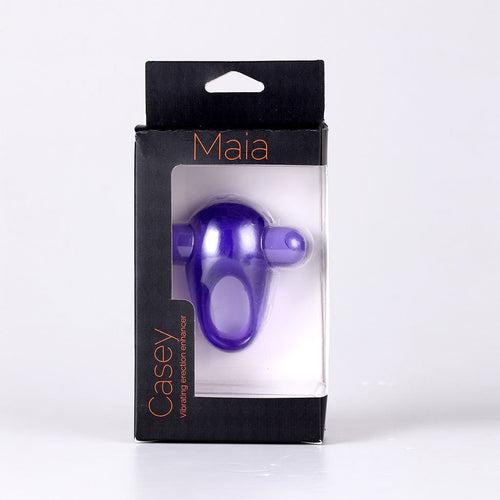 CASEY RECHARGEABLE VIBRATING ERECTION ENHANCER RING PURPLE - MTMA1722L4