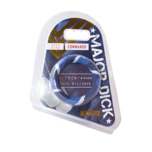 MAJOR DICK COMMANDO SILICONE DONUT BLUE CAMO (1.75IN./44MM) - SIN21748