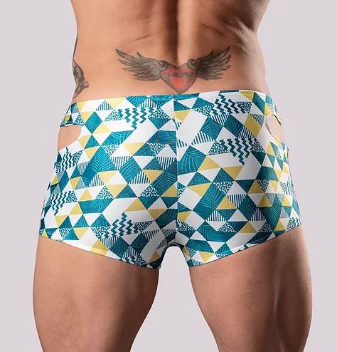 CUT IT OUT! CUTOUT SHORT BLUE SMALL - MP141292BUSL