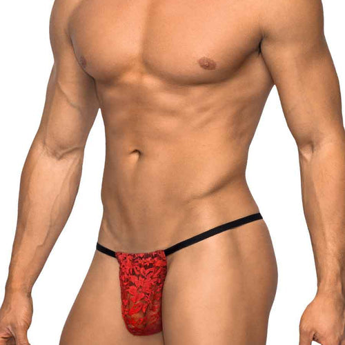 POSING STRAP STRETCH LACE RED O/S - MP450162RE1S