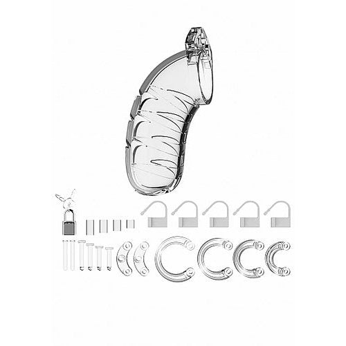 MANCAGE CHASTITY 4.5IN TRANSPARENT MODEL 04 - SHTMCG004TRA
