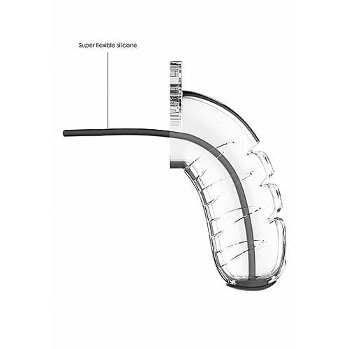 MANCAGE MODEL 16 CHASTITY 4.5 IN CAGE W/ PLUG - SHTMCG016TRA