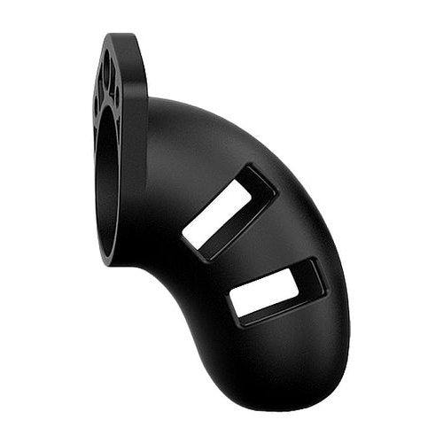 MANCAGE MODEL 20 CHASTITY 3.5 IN SILICONE COCK CAGE - SHTMCG020BLK