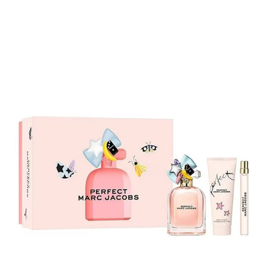 MARC JACOBS PERFECT 3PC SET, WOMEN'S GIFT SET, EDP-Pinkfoxxx