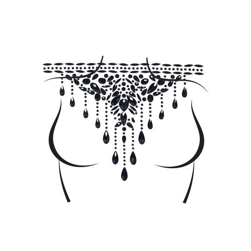 Masquerade Choker Rhinestone Stick-On Jewels - BODY016   00122