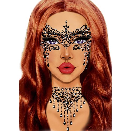 Masquerade Mask Rhinestone Stick-On Jewels - EYE033    00122