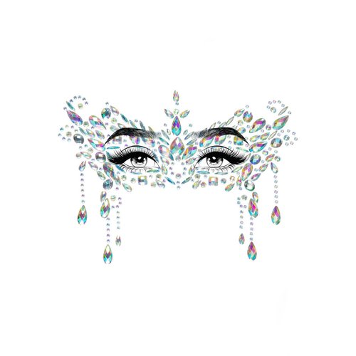 Masquerade Mask Rhinestone Stick-On Jewels - EYE033    00122