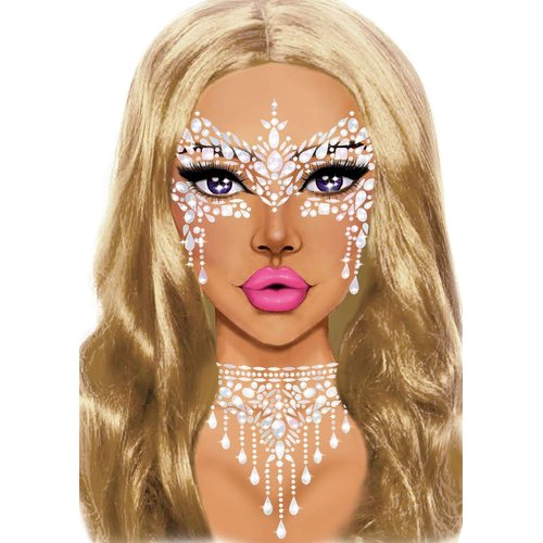 Masquerade Mask Rhinestone Stick-On Jewels - EYE033    00122
