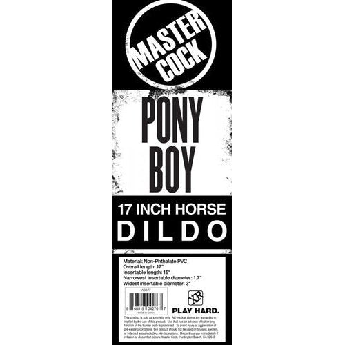 MASTER COCK PONY BOY 17IN HORSE DILDO - XRAG677
