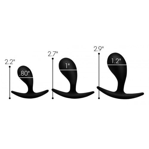 MASTER SERIES DARK DROPLETS 3PC CURVED ANAL TRAINER SET - XRAG377