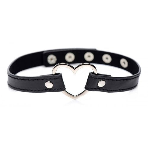 MASTER SERIES DARK HEART CHROME HEART BLACK CHOKER - XRAG249BK