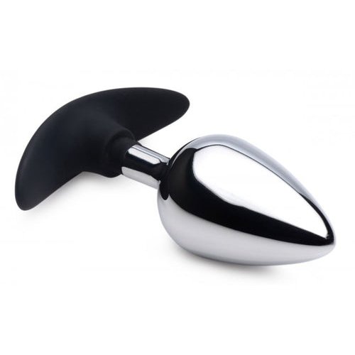 MASTER SERIES DARK INVADER METAL & SILICONE ANAL PLUG LARGE - XRAG343LG