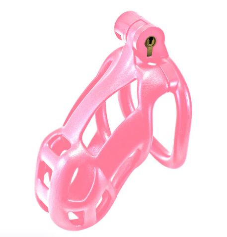 KINK CHASTITY SERIES LOCKING COCK CAGE M PINK - FRKINK002223