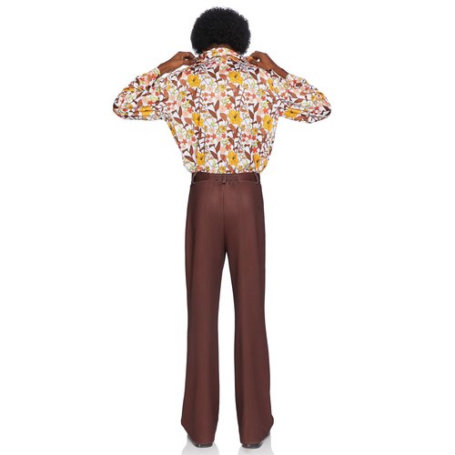Men's 1970s Floral Disco Costume Shirt - 86846     10106