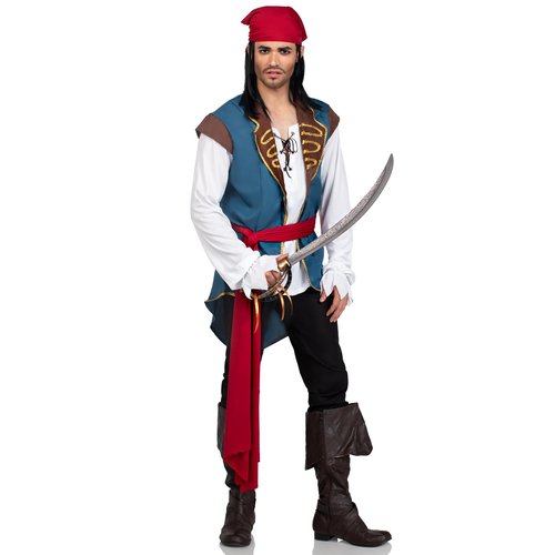Men's 3 PC Scoundrel Pirate Costume - 86637     10106
